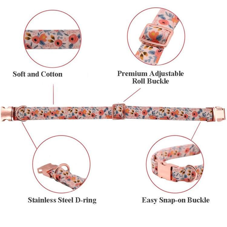 Customize Hemp Soft and Comfortable Dog Bow Tie Plain Collar Cotton Cat Collar Pet Gift Adjustable Cotton Collars