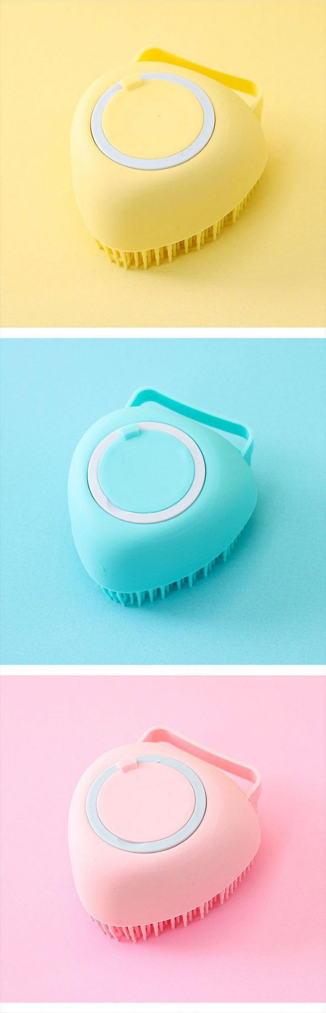 Pet Bath Brushes Massage Shampoo Dispenser Comb Dog Grooming Silicone Shower Washer Portable Cat Washing Massage Brush