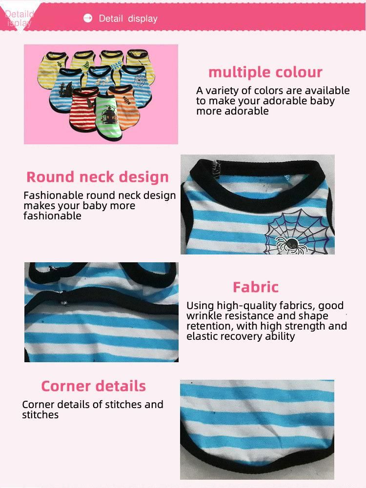 Dog T-Shirt Pet Clothing Summer Dog Clothes Blank Cotton Plain Dog T Shirt for Wholesale