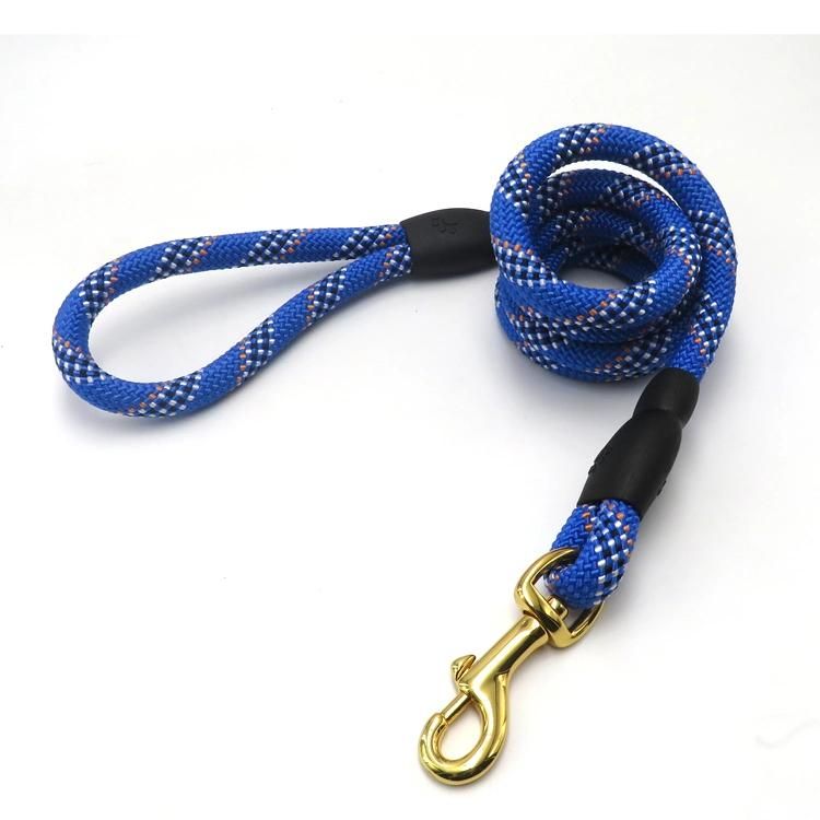 Hot Selling Large Dog Leads Pet Soft Reflective Nylon Braided Rope Dog Leash