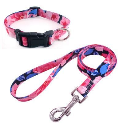 Custom Fashion Patterns Pet Products Dog Collars and Leashes Set