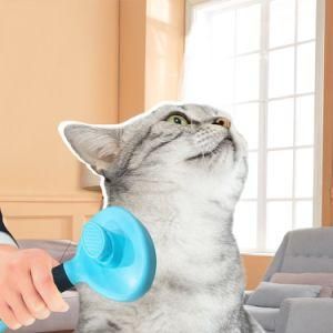 Pets Cat &amp; Dog Hair Brush Tools Stainless-Steel Comb Grooming Self-Cleaning Slicker Brush Pet Product