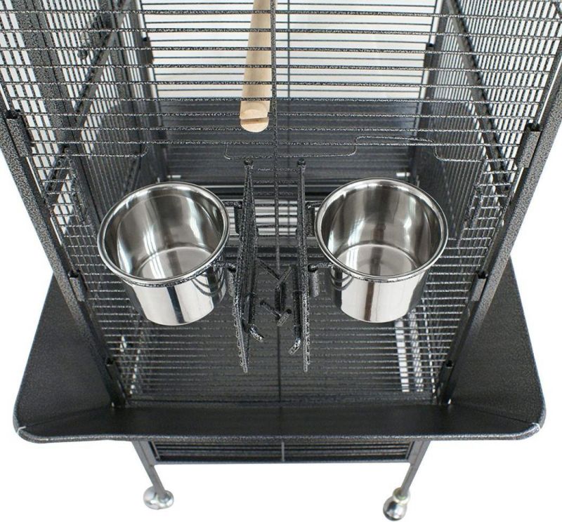 in Stock 61 Inch, 2in1 Bird Cage with Rolling Stand Iron Parrot Cage Chinchilla Finch Large Bird Cages