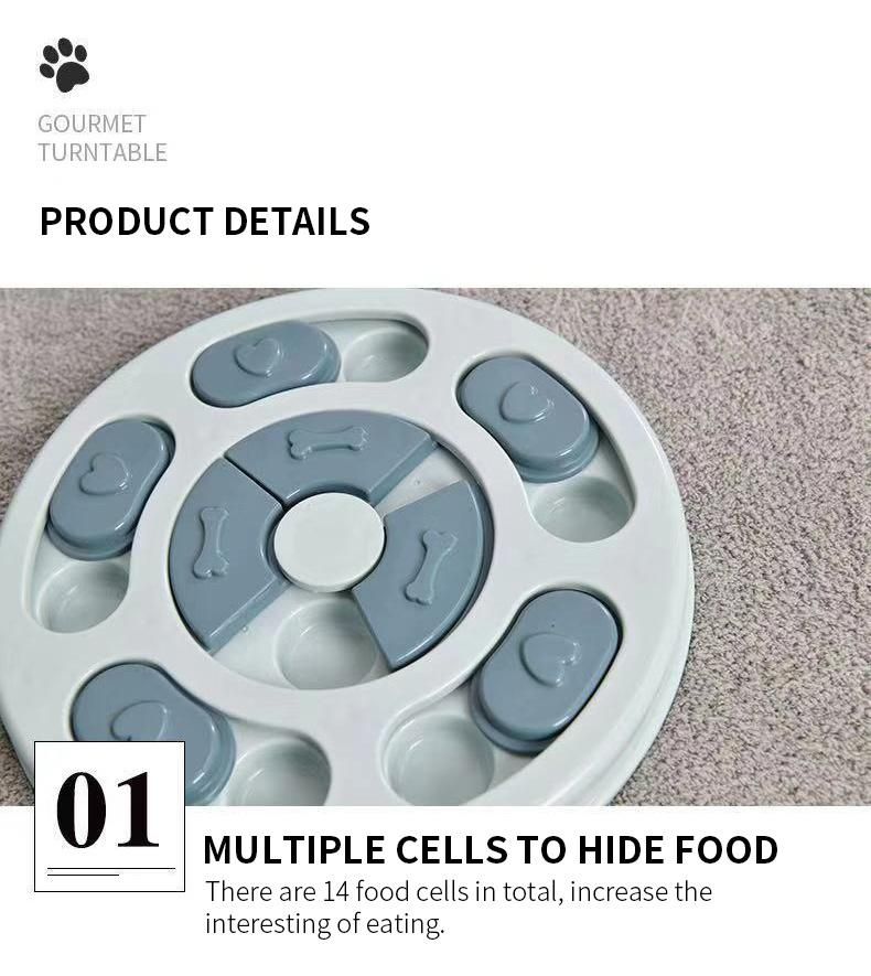 Non-Slip 12 Food Cells in Total Claw Polygon Prototype Wholesale Dog Bowl