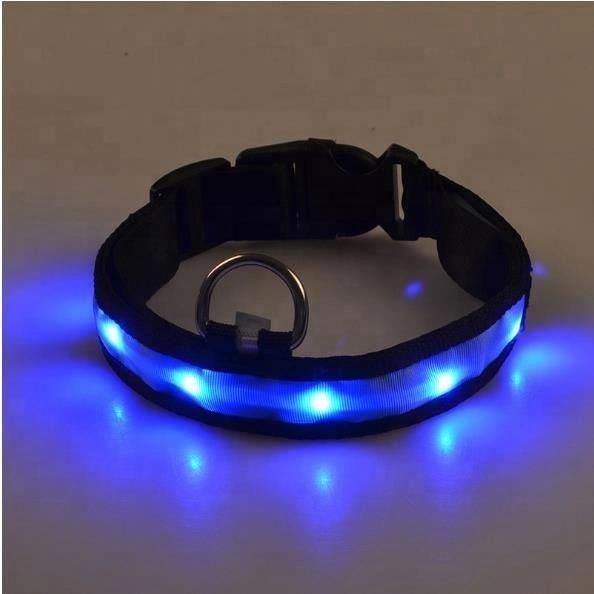 Custom Logo Nylon Rechargeable LED Dog Collar/Pet Toy /Dog Harness/Pet Accessory