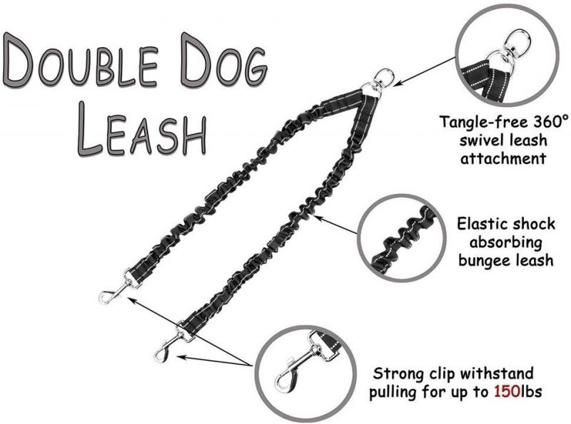 Tangle Free Bungeex2 Double Dog Leash Coupler Double Dog Walking & Training Leash