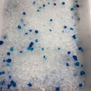 White +3% Blue Irregular 1-8 mm Silica Gel Cat Litter