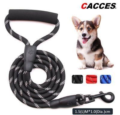 Cacces Dog Training Lead 1.5m Dog Heave Duty Reflective Dog Leash for Small Medium Large Dogs Tracking Recall Training Outdoor Play PT122L