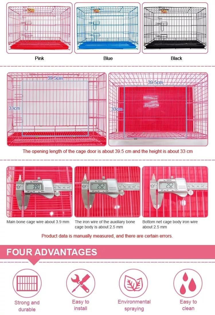 Large Metal Transport Dog Kennel Pet Squirrel Dog Cages with Tray and Lock