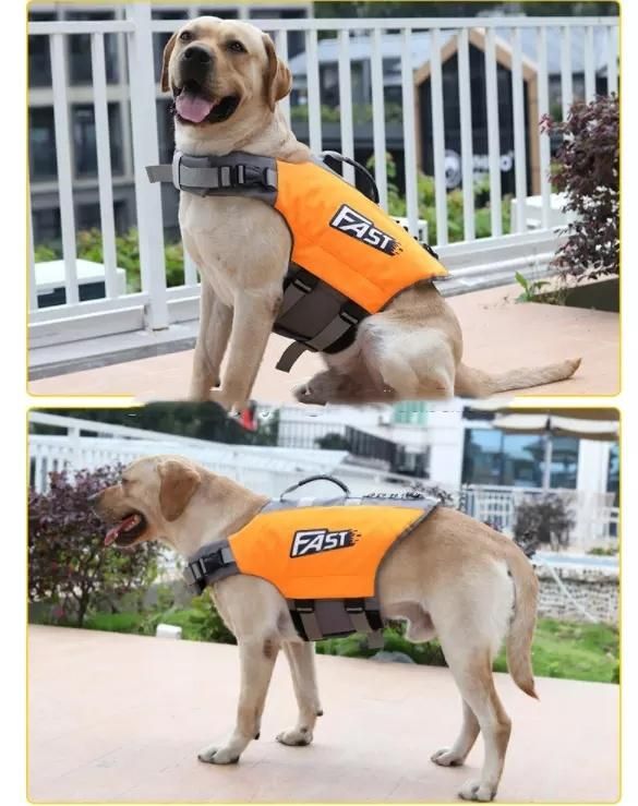 Custom Adjustable Waterproof Printed Reflective Swimming Safety Neoprene Pet Dog Life Jacket Vest