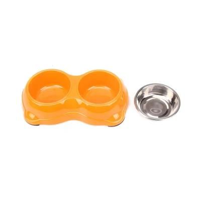 Stainless Steel Double Pet Dog Bowl Water Feeder Bowls