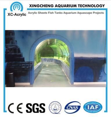 Customized Large Aquarium Tunnel Acrylic Material Shark Tank Project
