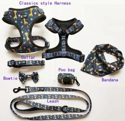 Customized Safety Dog Harness Adjustable Harness for Dog Breathable Dog Harness Print Reflective Personalized Pet Supplies