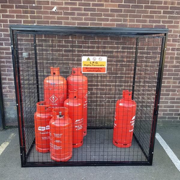 Galvanised Mesh Gas Cylinder Storage Cages