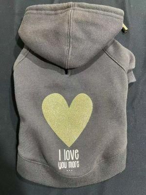 &quot;I Love You More&quot;Printing Dog Hoodie Puppy Clothes Wholesale Pet Accessoreis