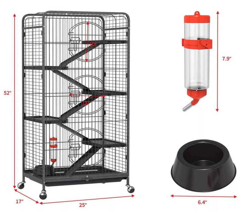 Pet Shop Display Cages Aluminium Wholesale Large Double Pet Cage Hamsters