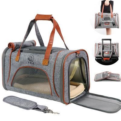 Airline Approved Soft Sided Pet Travel Carrying Handbag Car Seat Safe Carrier Travel Pet Carrier Bag