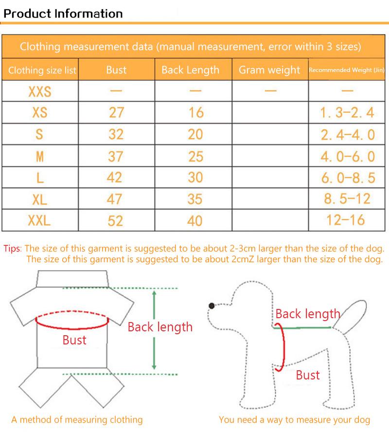Free Sample in Stock Multi Sizes Spring and Autumn Style Pets Dog Clothes