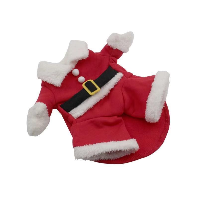 Christmas Dog Clothes Santa Dog Standing Outfit Party Cosplay Pet Dress