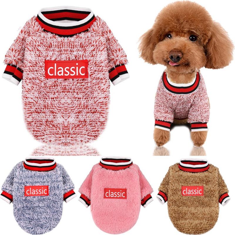 Waterproof Dog Clothes Supplies Autumn Winter Thickening Cotton Velvet Warm Dog Clothes
