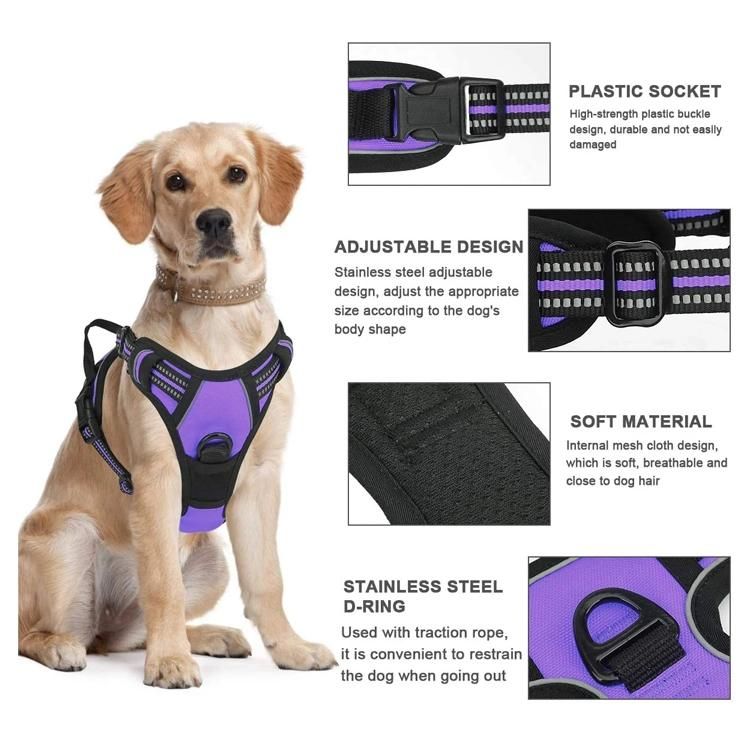 Adjustable Reflective Oxford Soft Pet Vest No Pull Dog Harness