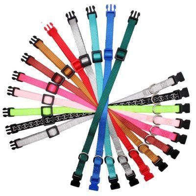 Colourful Rainbow Nylon Solid Leash and Collar