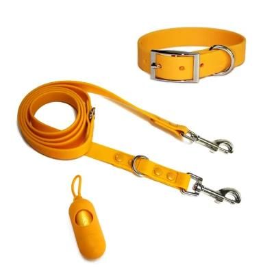Wholesale Designer Safety PVC Dog Collar and Leash Set with Dispenser for Daily Outdoor Walking Training Small Medium Large Dogs