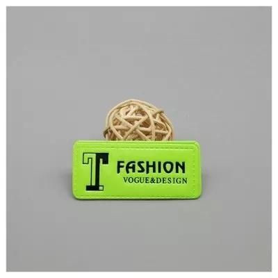 Fashion Design Custom Badge Brand Name Logo Embossed PU Faux Leather Labels Dog Label Private Custom Patch Hang Tag Wholesale