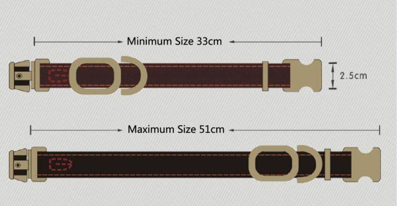 Adjustable Comfortable Finest Genuine Brown Leather Pet Dogs Collars for Medium/Large Dogs