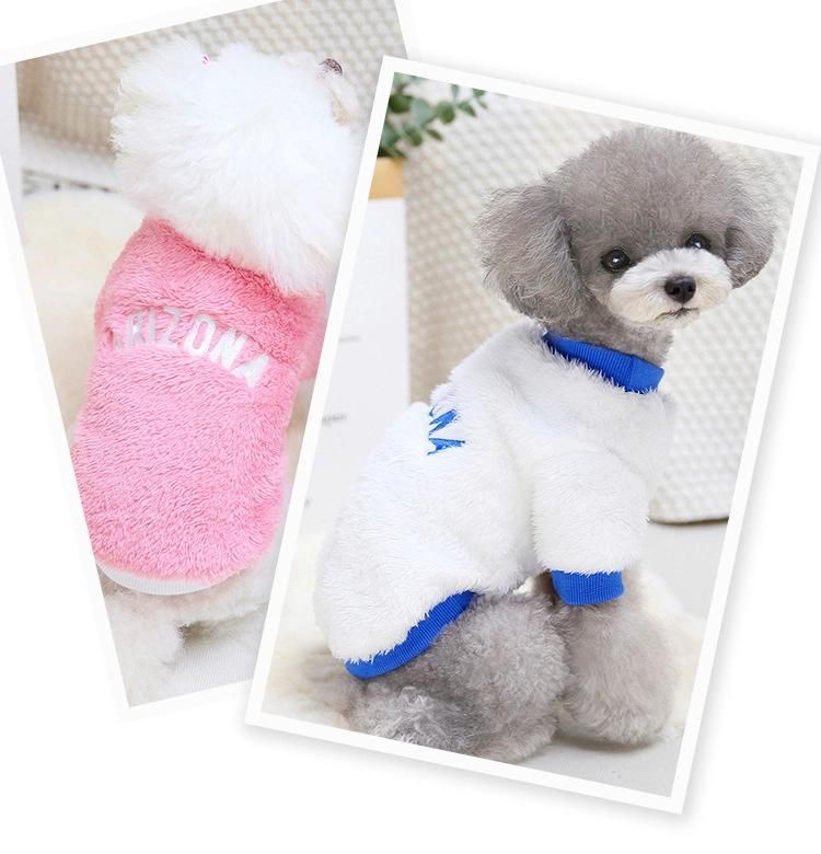 New Pet Clothing Autumn Winter Fashion Berber Fleece Vest Warm Dog Coat Plush Cotton Pet Clothes