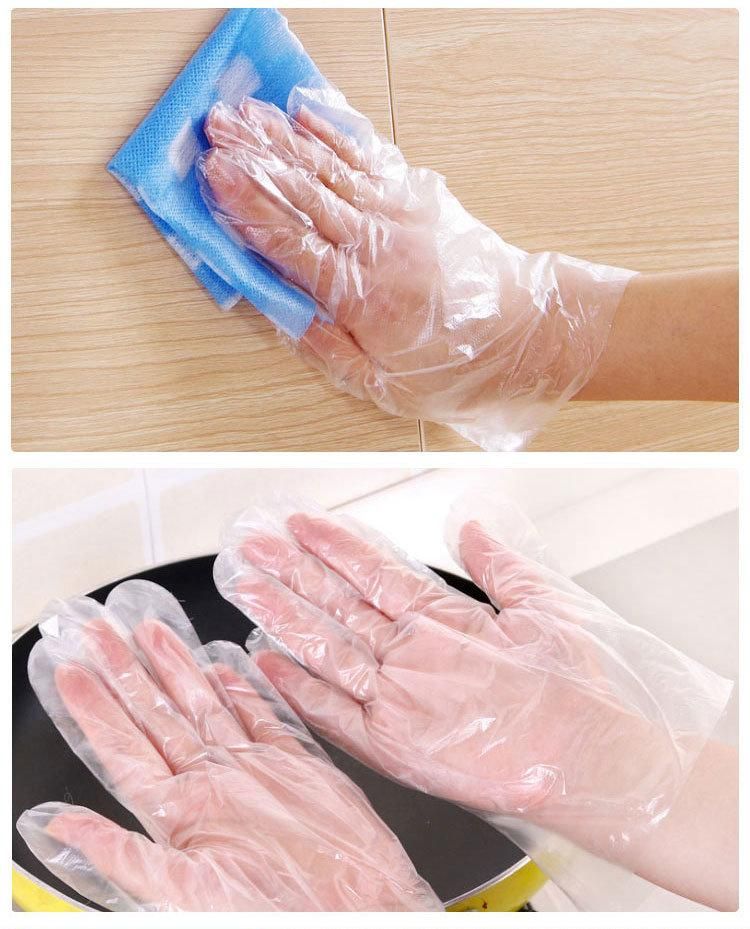 50% off Factory Wholesale TPE Glove Powder Free Food Grade Clear Transparent Plastic Disposable PE Gloves