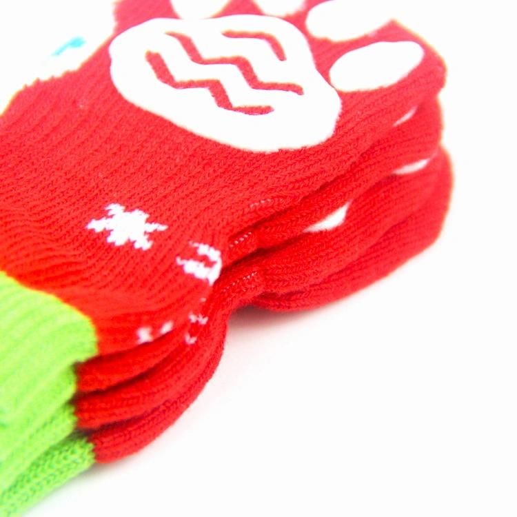 Pet Socks Christmas Snowflake Dog Socks Kitten Dog Belt Slip Resistant Dirty Knee Socks