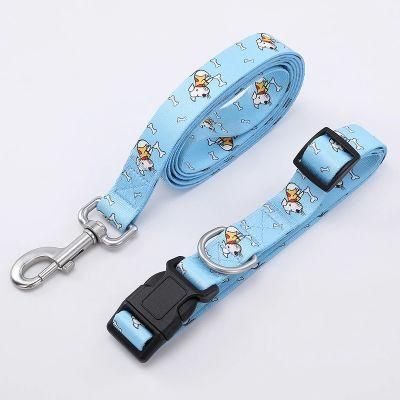 Amazon Hot Sales Sublimation Dog Leash Collar Set for Dogs