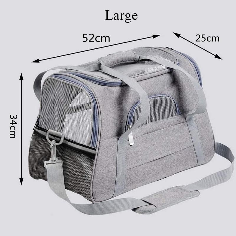 Expandable Breathable Pet Travel Carrier Bag Airline Approved Cat Carrier Pouch