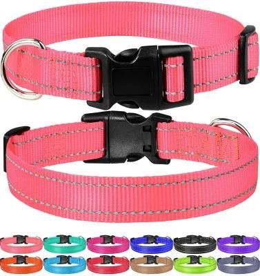 Reflective Nylon Dog Collar with Quick Release Buckle with Fast Delivery