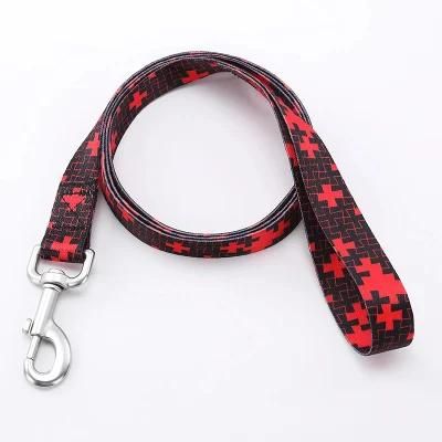 Customizable Pattern Dog Collars Leashes with Neck Ring Carabiner Hook