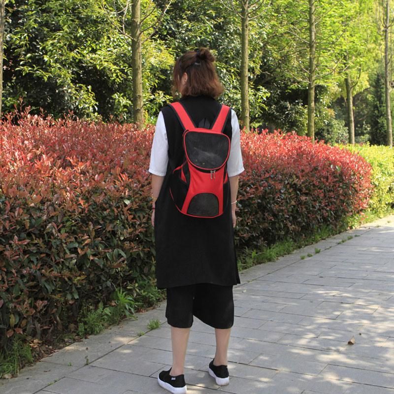 Pet Bag Outing Portable Bag Mesh Bag Breathable Pet Backpack Double Shoulder Backpack