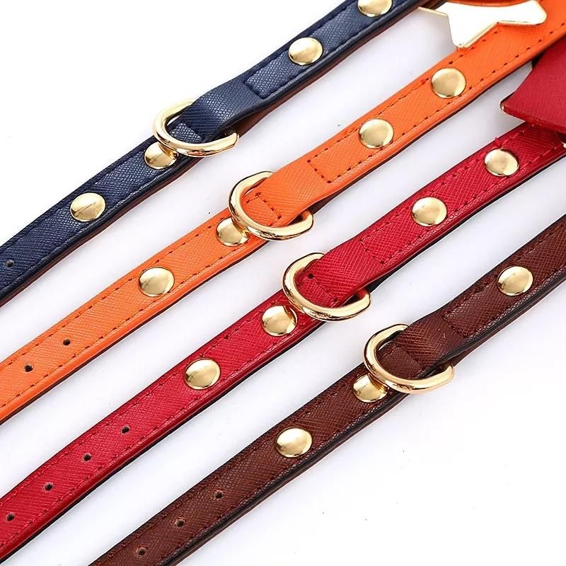 OEM Luxury Soft Padded Real Genuine Leather Dog Collar Best Full Grain Heavy Duty Dog Collar Durable Strong Adjustable Collar