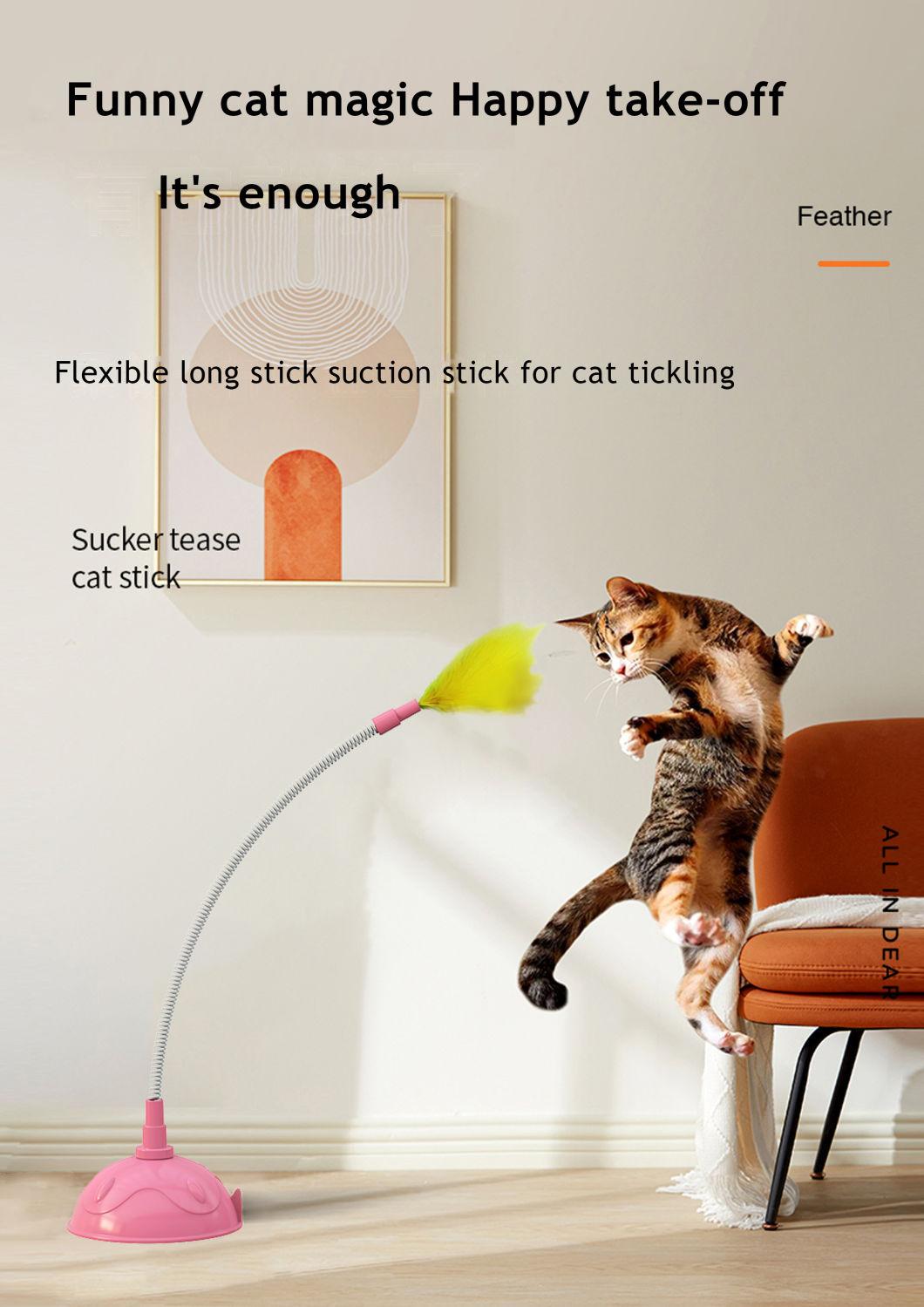 Cat-Tickling Sticks with Suction Cups Cat Toys Interactive Cat Toy Sticks