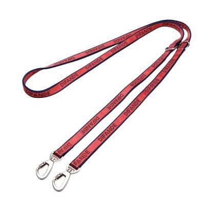 Manufacturer Wholesale Large Nylon Dual Handle Two Hooks Double Dog Leash with Logo