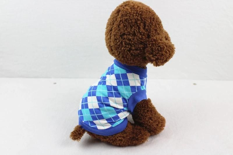 Newest Rhombus Grid Printed Dog Jacket Coat Waterproof Windproof Dog Vest Cloth for Small Medium Large Dog Sweater