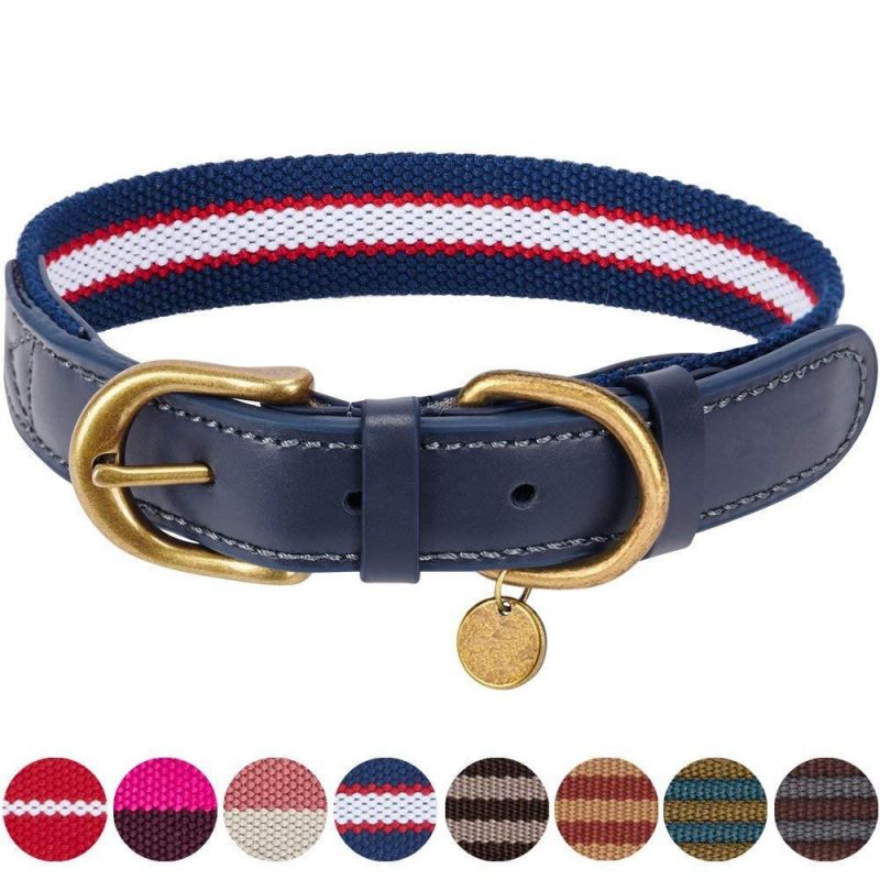 Polyester Fabric Leather Webbing Pet & Dog Accessories Collar