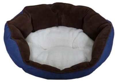 Deluxe Denim Velvet Dog Bed