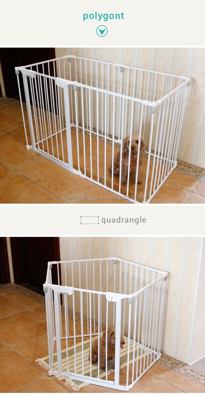 Foldable 8 Sides 10 Sides Metal Wall Mounted Pet Fence