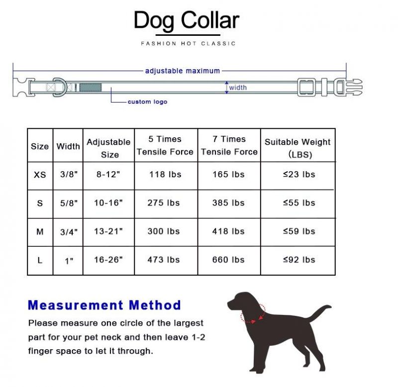 OEM Accept Adjustable Nylon Soft Woven Dog Collar Leash Set