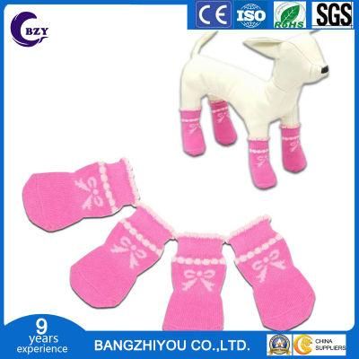 Pet Socks Dog Socks New Cartoon Non-Slip Four-Foot Socks Anti-Scratch Furniture Floor Knitted Socks