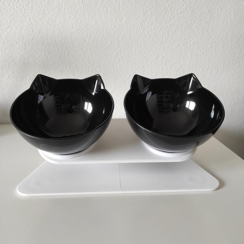 Amazon Hot Sale Dog Double Bowls Food and Water Pet Feeding Bowl