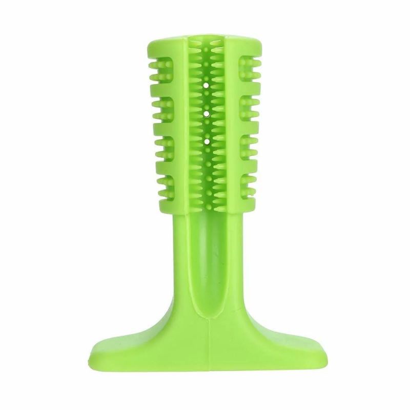 Dog Molar Stick Brushing Stick Dogs Effective Toothbrush Doggy Brush Stick (Green)