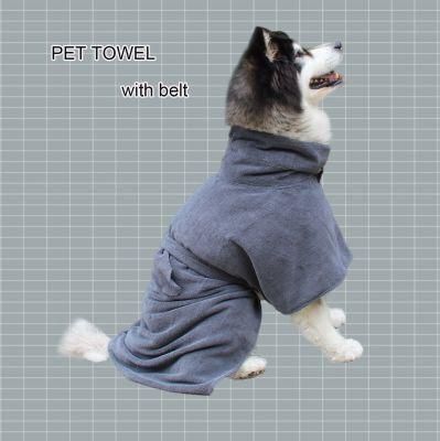 Microfiber Bathrobe Fast Dry Pet Products Soft Cottton Bathrobe Dog Bathrobe Super Absorbent