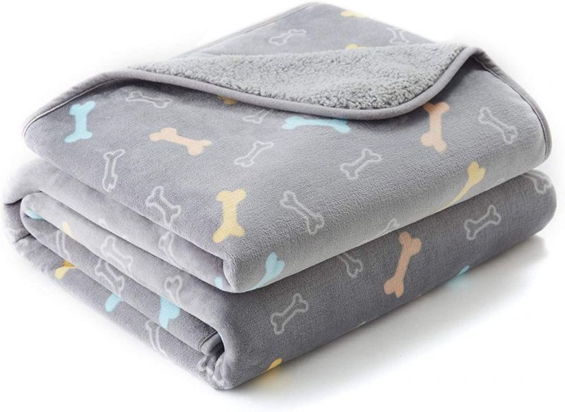 Waterproof Multi-Fuctional Throw Durable Anti Biting Sleeping Bite-Resistant Flannel Fleece Sherpa Pet Blanket